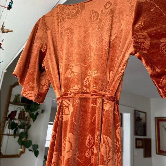 Velvet Wrap Maxi Dress - Picture 3 of 6